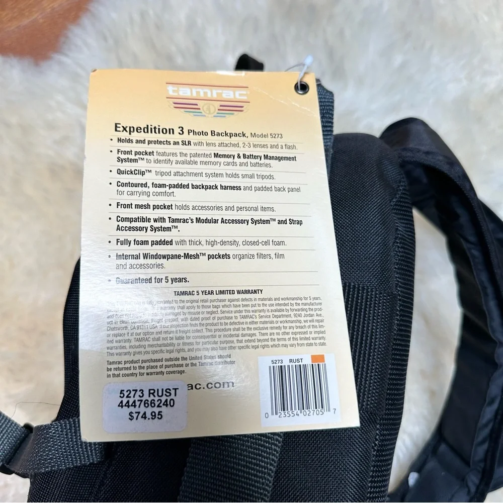 NWT- Tamrac Expedition 3 Camera Backpack